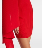 Solace London Layne draped asymmetric minidress