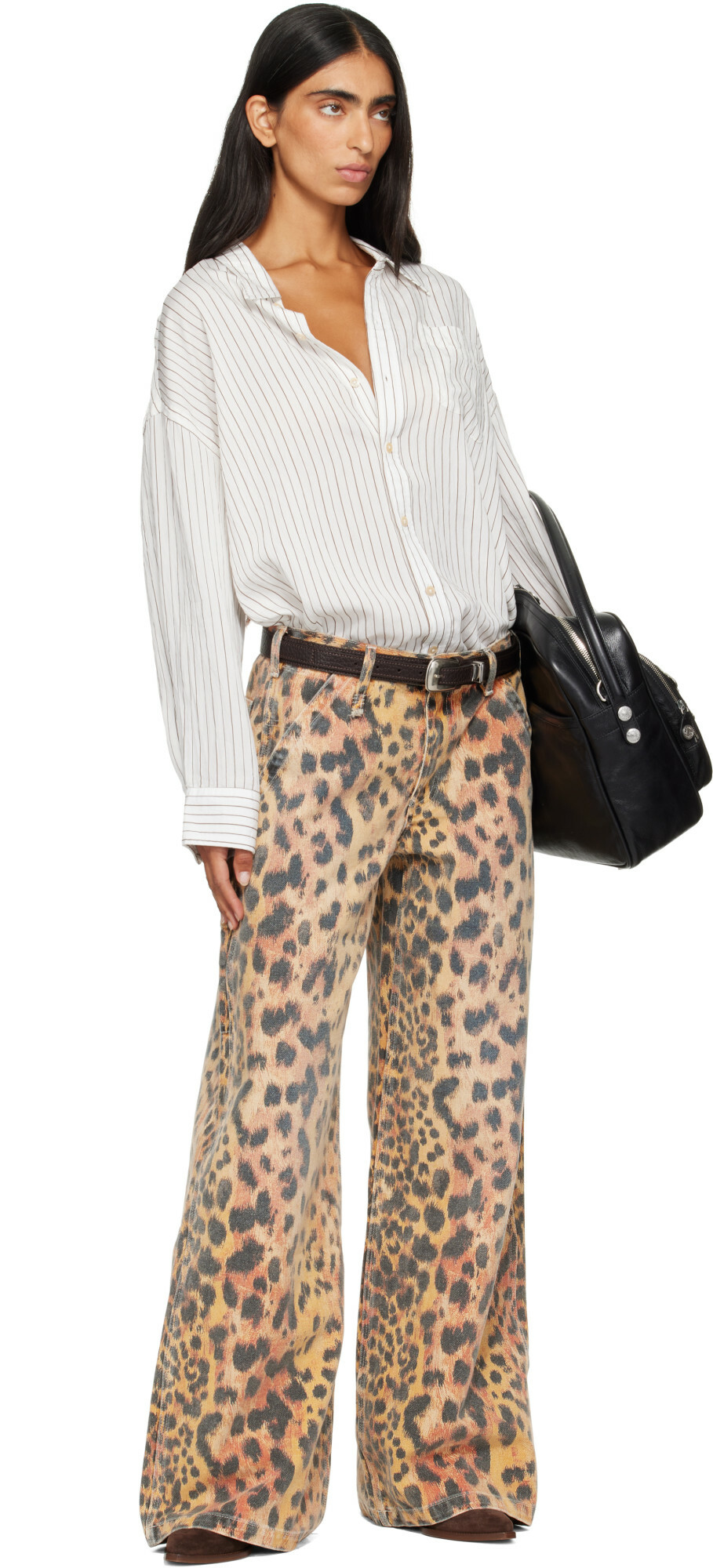 R13 Orange D'Arcy Flare Carpenter Jeans