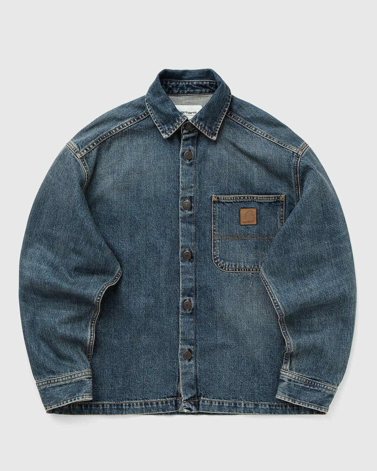 【Carhartt】W LOVILIA SHIRT JAC R5054 Carhartt WIP Women's Short Sleeve Lovilia Shirt | Blue