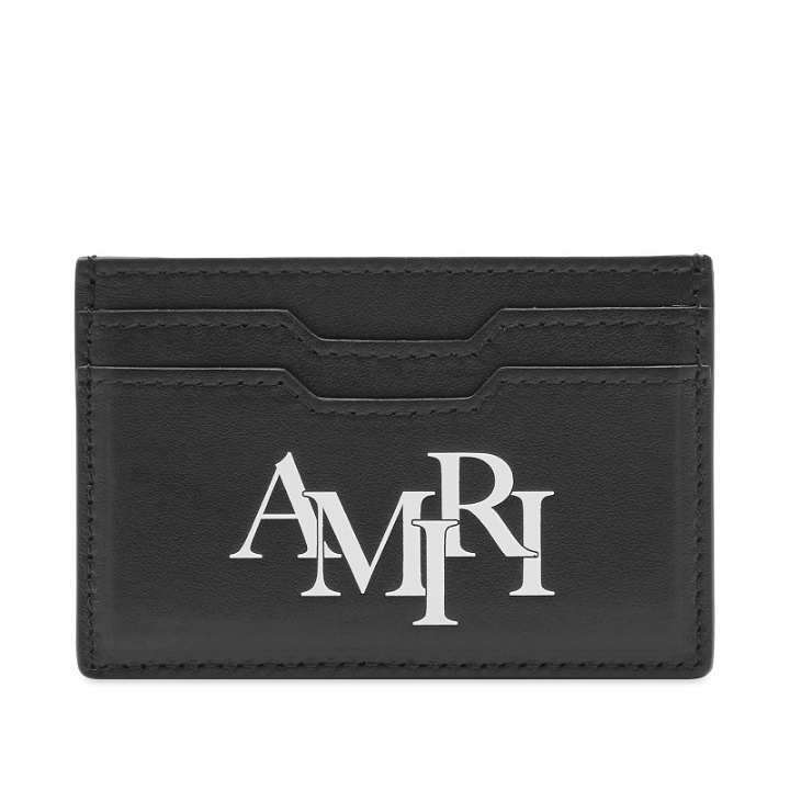Photo: AMIRI Men's Staggered Logo Cardholder in Black