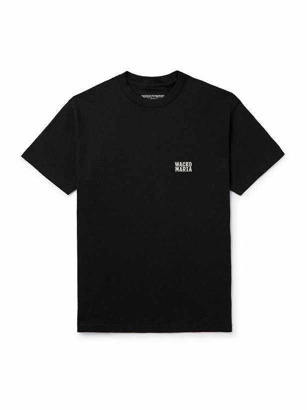 Photo: Wacko Maria - Tim Lehi Logo-Embroidered Printed Cotton-Jersey T-Shirt - Black