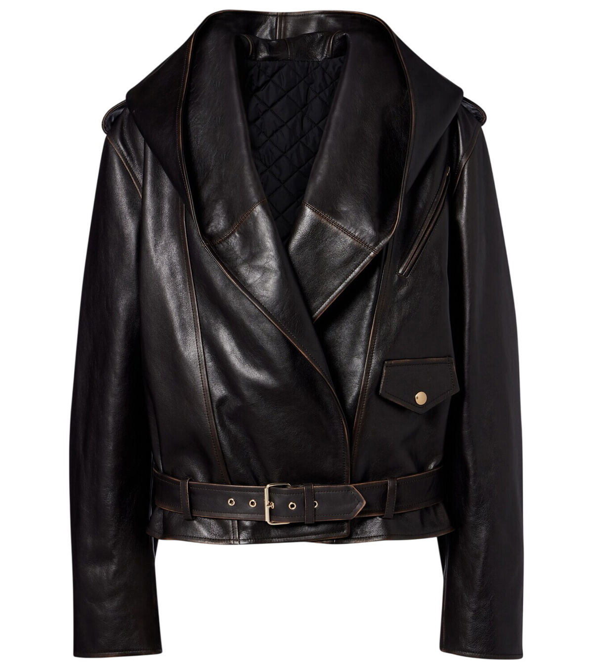 Alaïa Cropped leather jacket ALAÏA