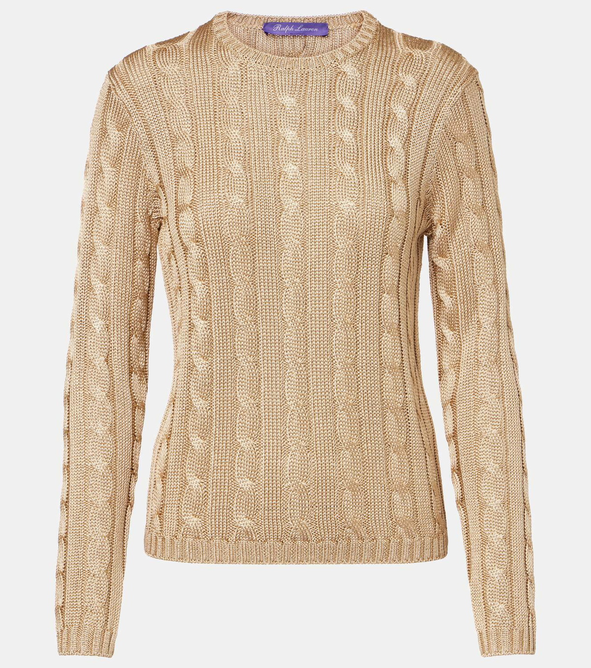 Ralph Lauren Collection Cable-knit silk sweater