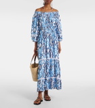 Melissa Odabash Eclipse printed off-shoulder midi dress