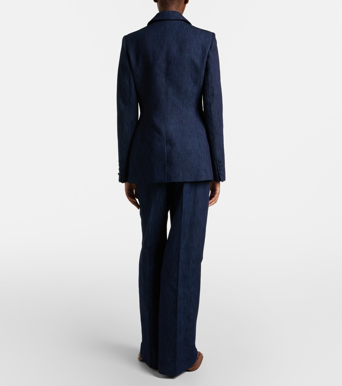 Gabriela Hearst Norman belted denim wide-leg pants