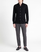 Isaia Mens Shirt in Black