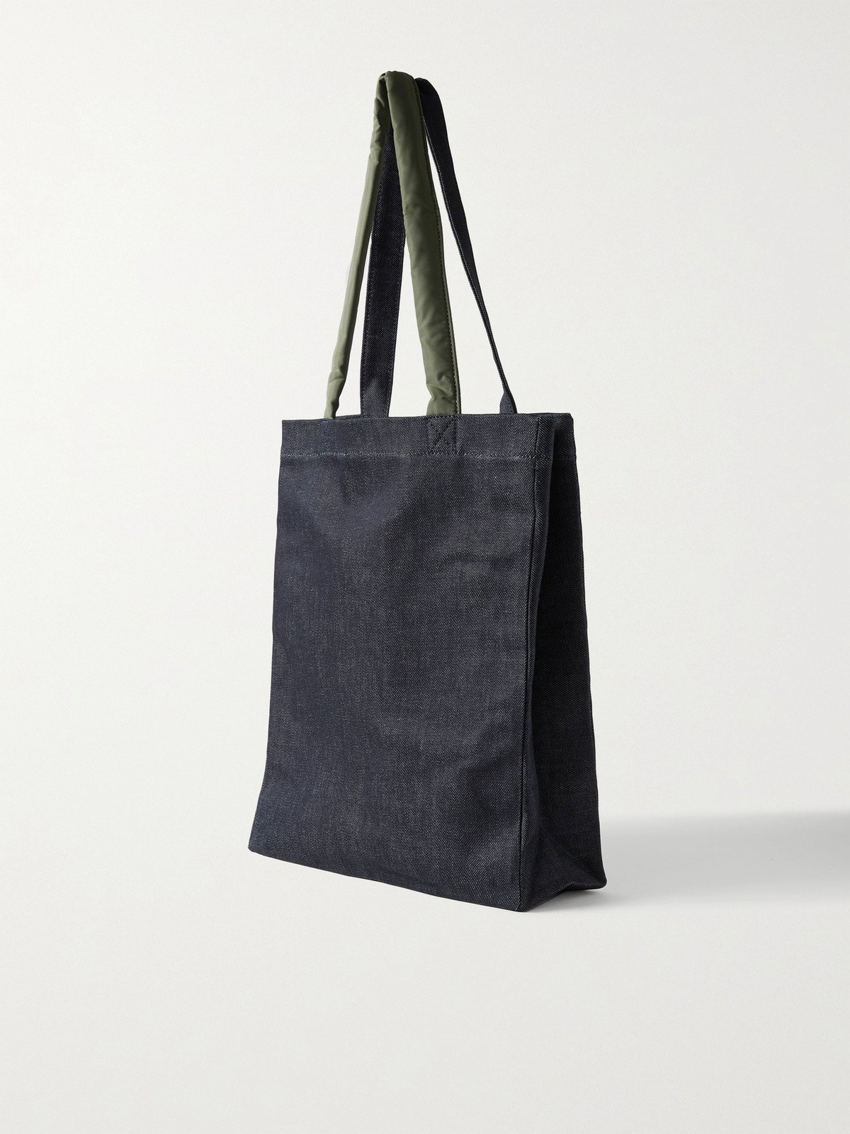 A.P.C. - Sacai Holly Logo-Print Nylon-Trimmed Denim Tote Bag