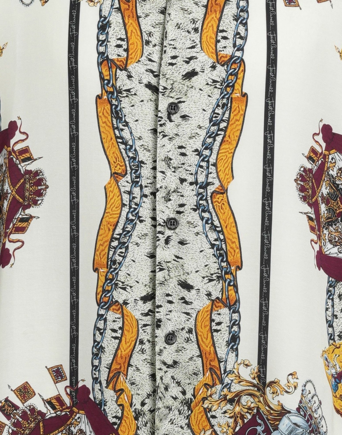 Just Cavalli Mens Shirt in Off white