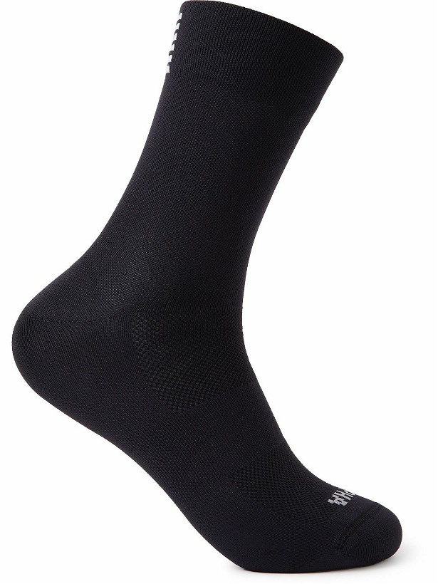 Photo: Rapha - Pro Team Logo-Jacquard Stretch-Knit Cycling Socks - Black