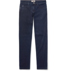 Loro Piana - Slim-Fit Cotton and Cashmere-Blend Denim Jeans - Navy