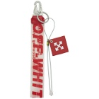 Off-White Red Rubber Keychain