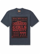 COME TEES - Underground Girls Society Raver Printed Cotton-Jersey T-Shirt - Gray