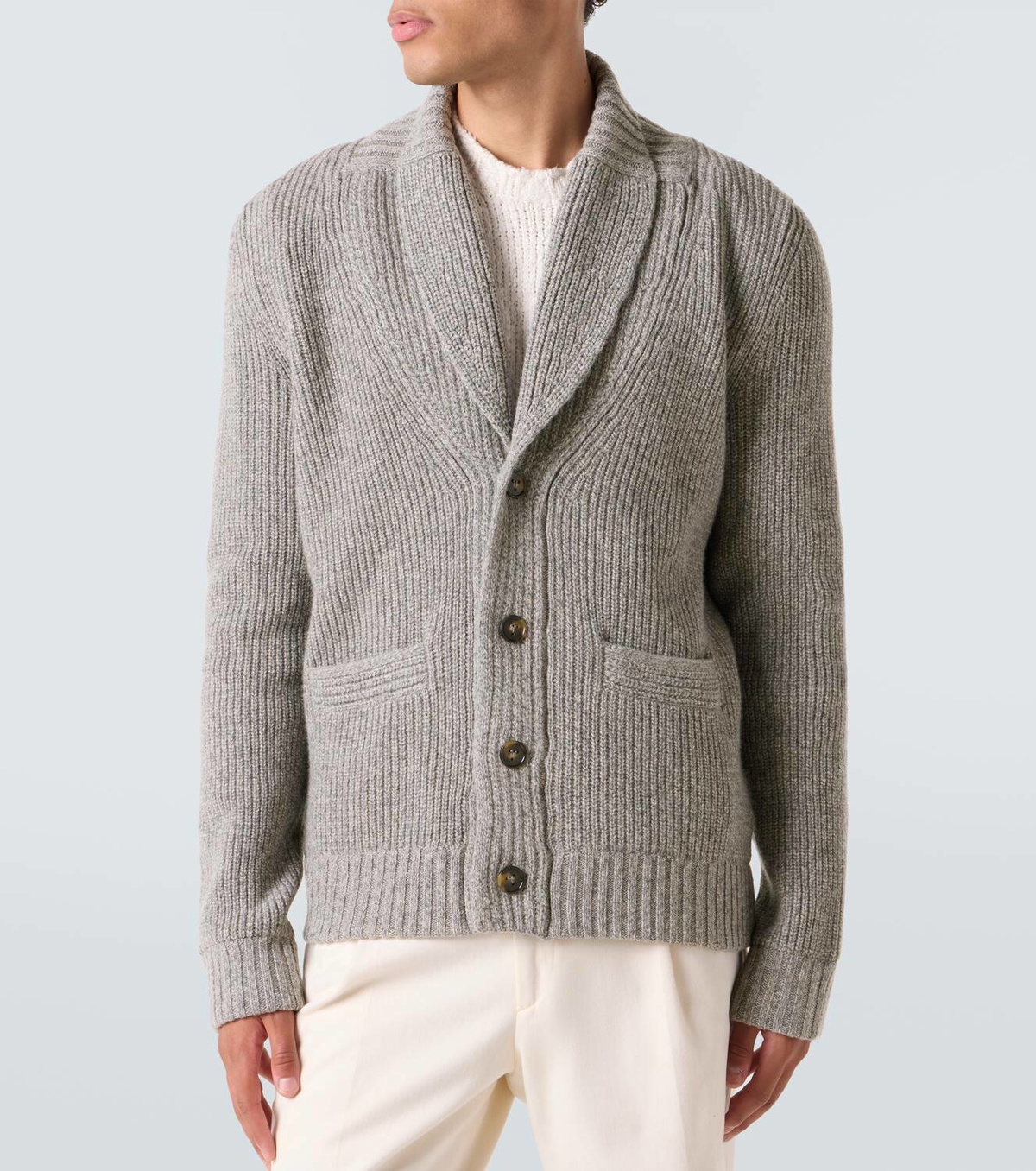Tod's Ribbed-knit wool and cashmere cardigan