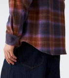 God's True Cashmere Vulcan tartan cashmere shirt with tiger's eye