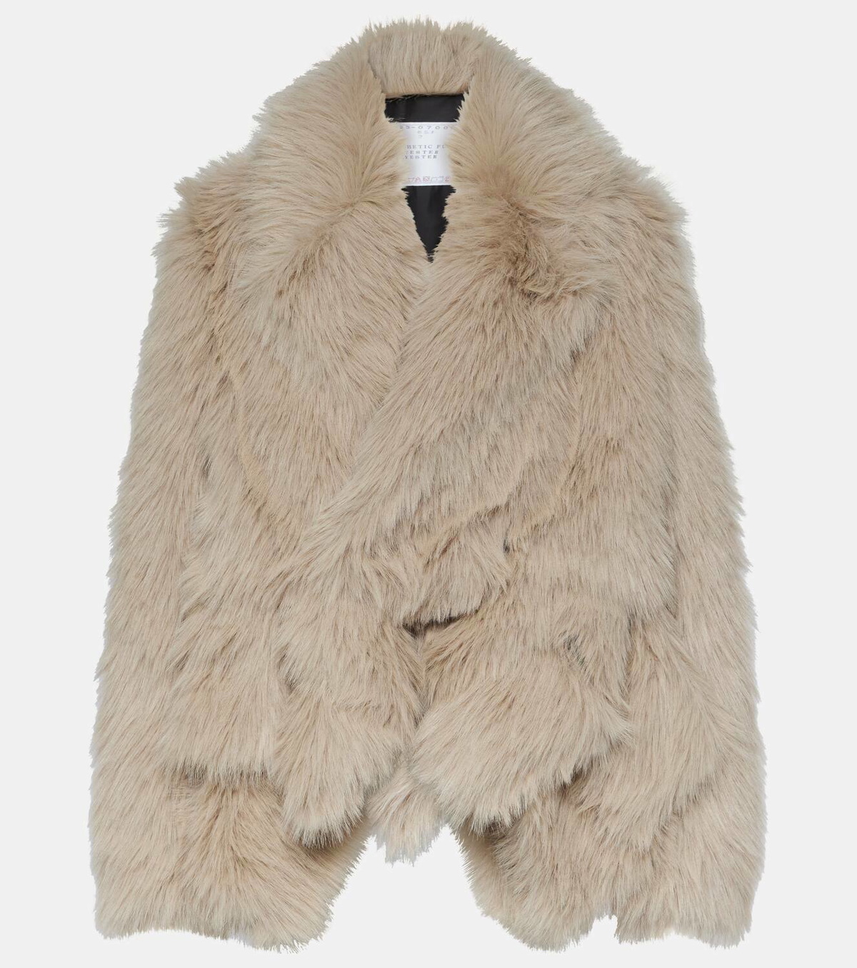 Sacai Oversized faux fur jacket Sacai