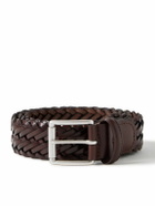 Anderson's - 3.5cm Woven Leather Belt - Brown