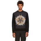 Neil Barrett Black Cross Floral Sweatshirt