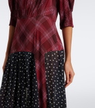 Rixo Meg plaid and polka-dot maxi dress
