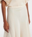 Khaite Lenno silk and cotton maxi skirt