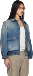 MM6 Maison Margiela Blue Denim Sports Jacket