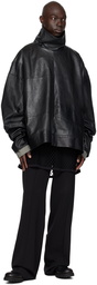 NICOLAS ANDREAS TARALIS Black Paneled Leather Jacket