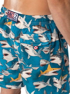 MC2 Saint Barth Man Mid-length Gustavia Swim-shorts With Shark Print | Ai Co-created Design By Rickdick - Powered By Red-eye