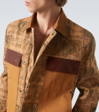 Junya Watanabe Leather-trimmed jacquard jacket