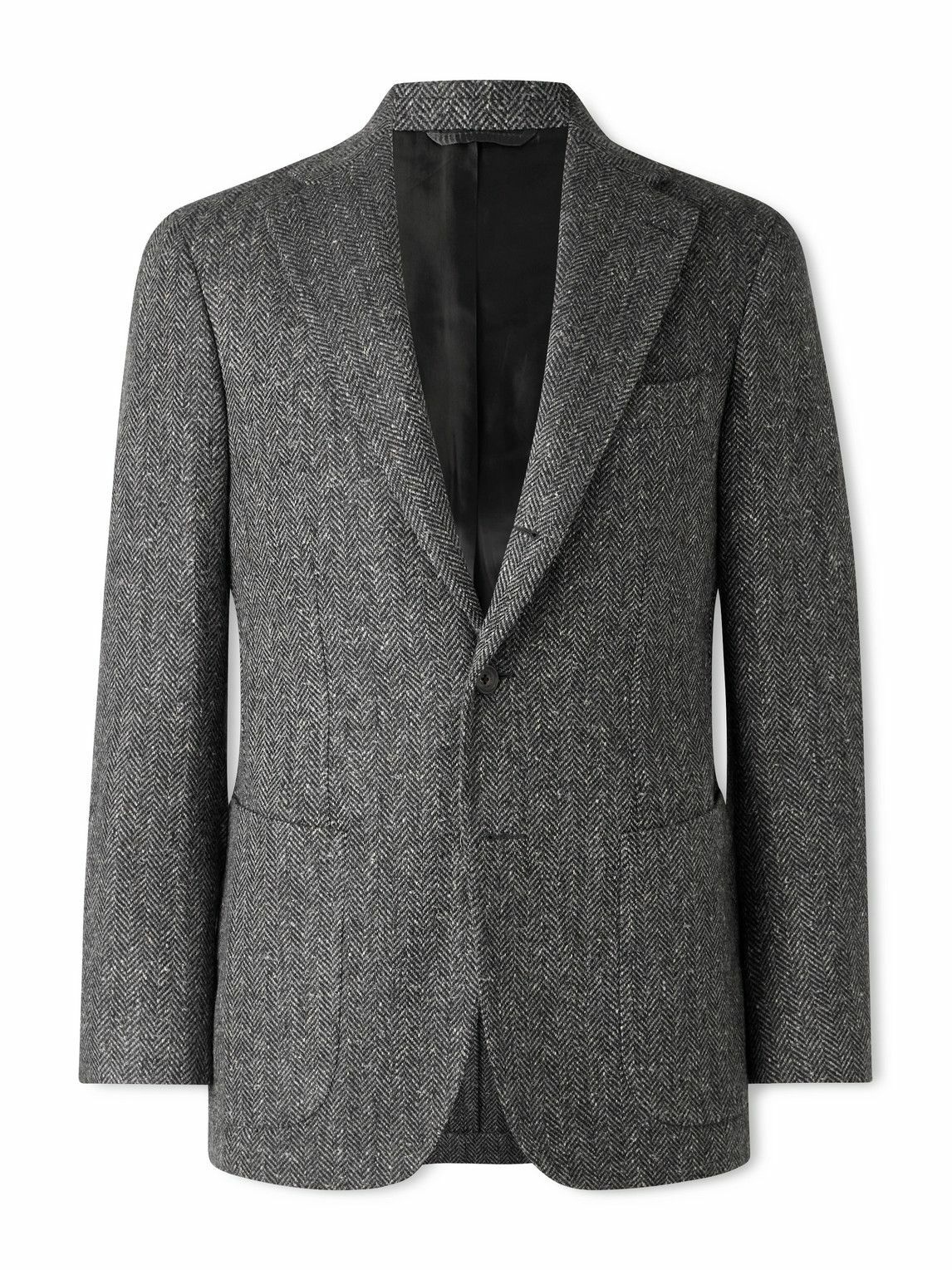 J. Mueser - Waverly Herringbone Wool Blazer - Gray