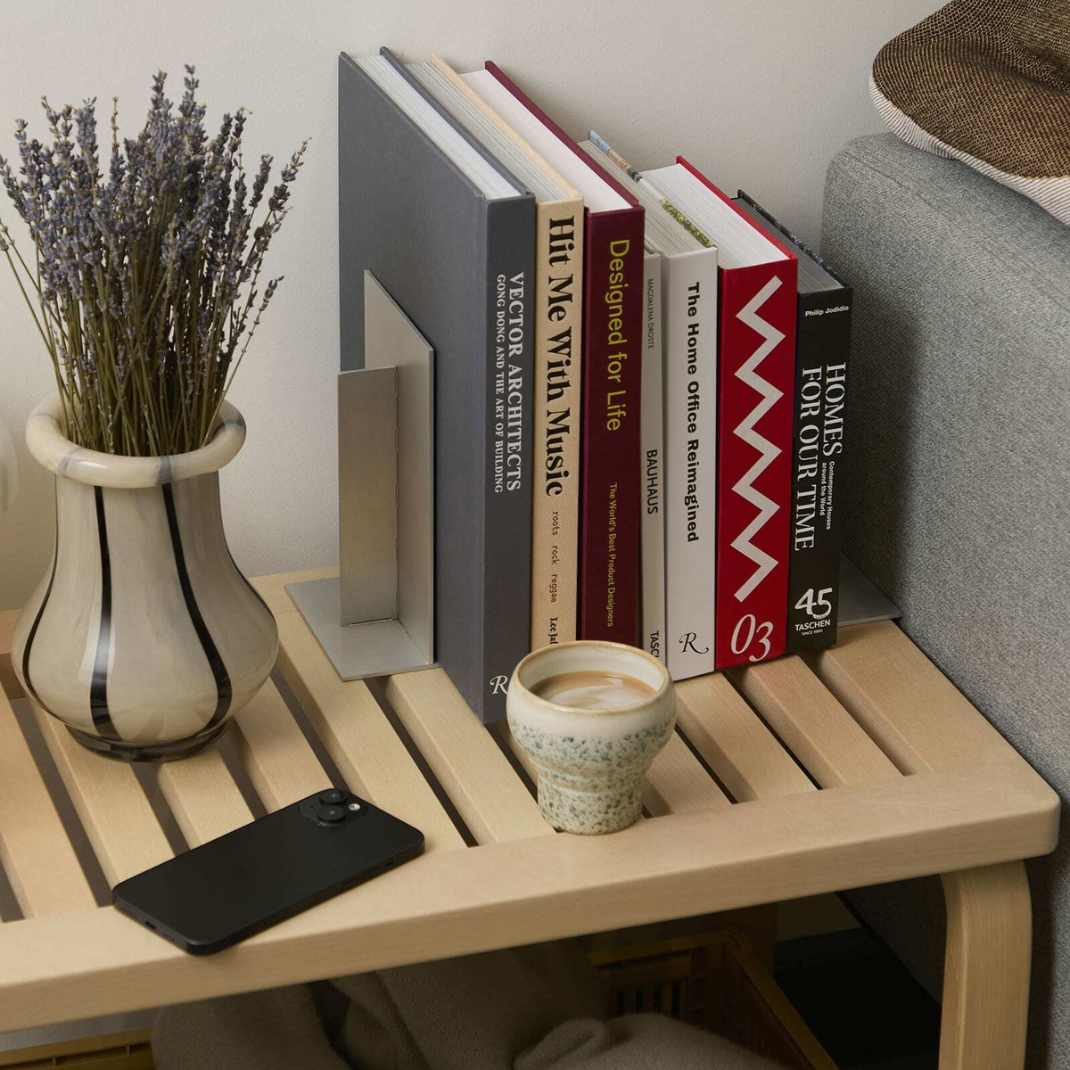 ferm LIVING Lager Bookends - Set of 2 in Aluminium 