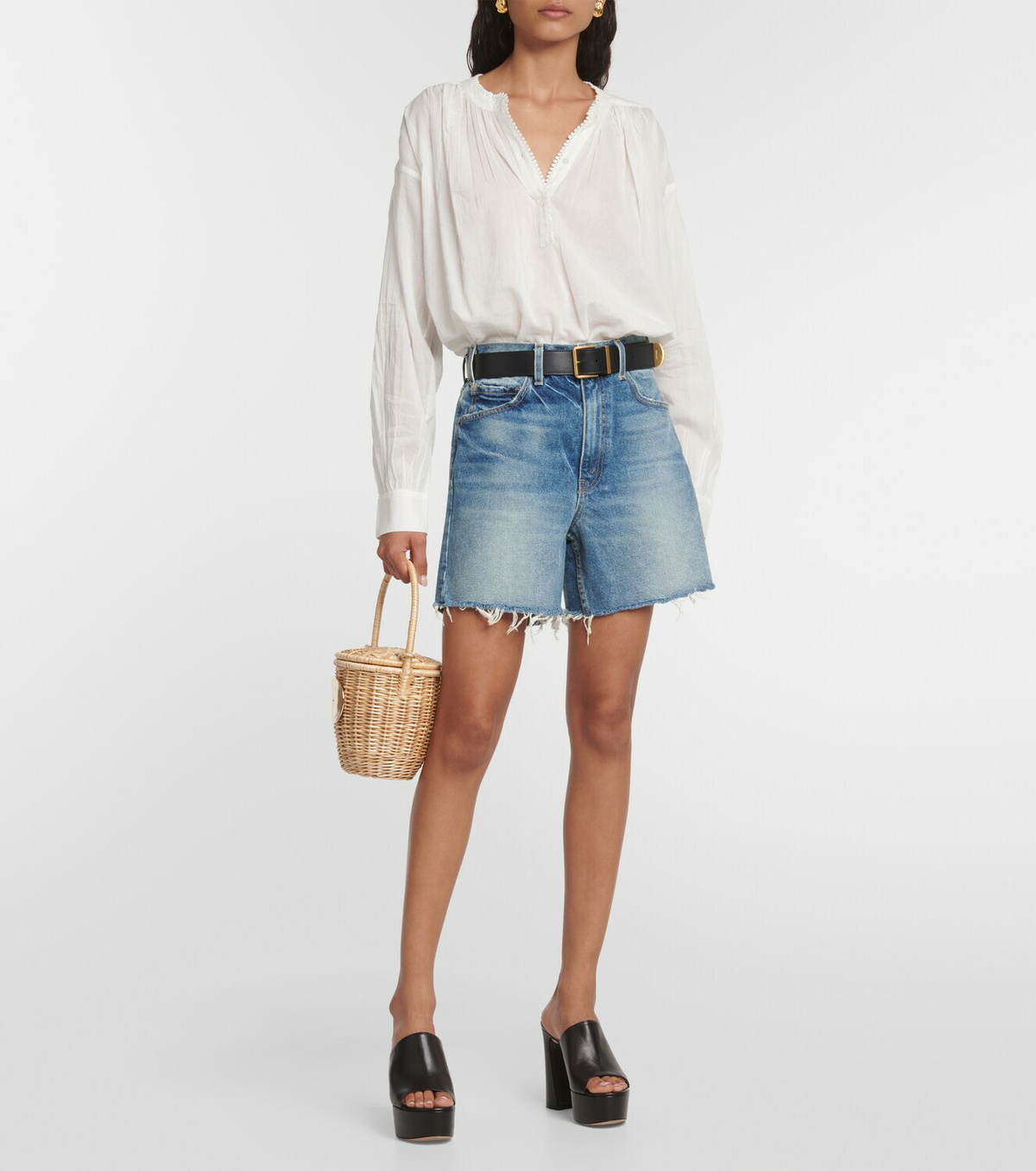 Nili Lotan Marcel oversized cotton voile top