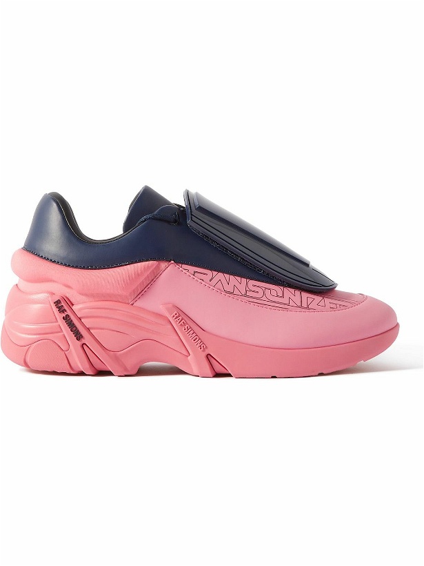 Photo: Raf Simons - Antei Shell and PVC-Trimmed Leather Sneakers - Pink