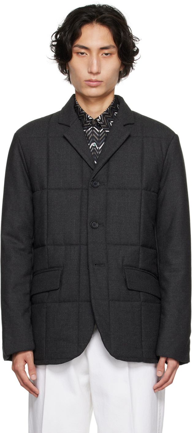 ASPESI corduroy single-breasted blazer - Grey