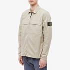 Stone Island Men's Supima Cotton Twill Stretch-TC Zip Shirt Jacket in Dove Grey