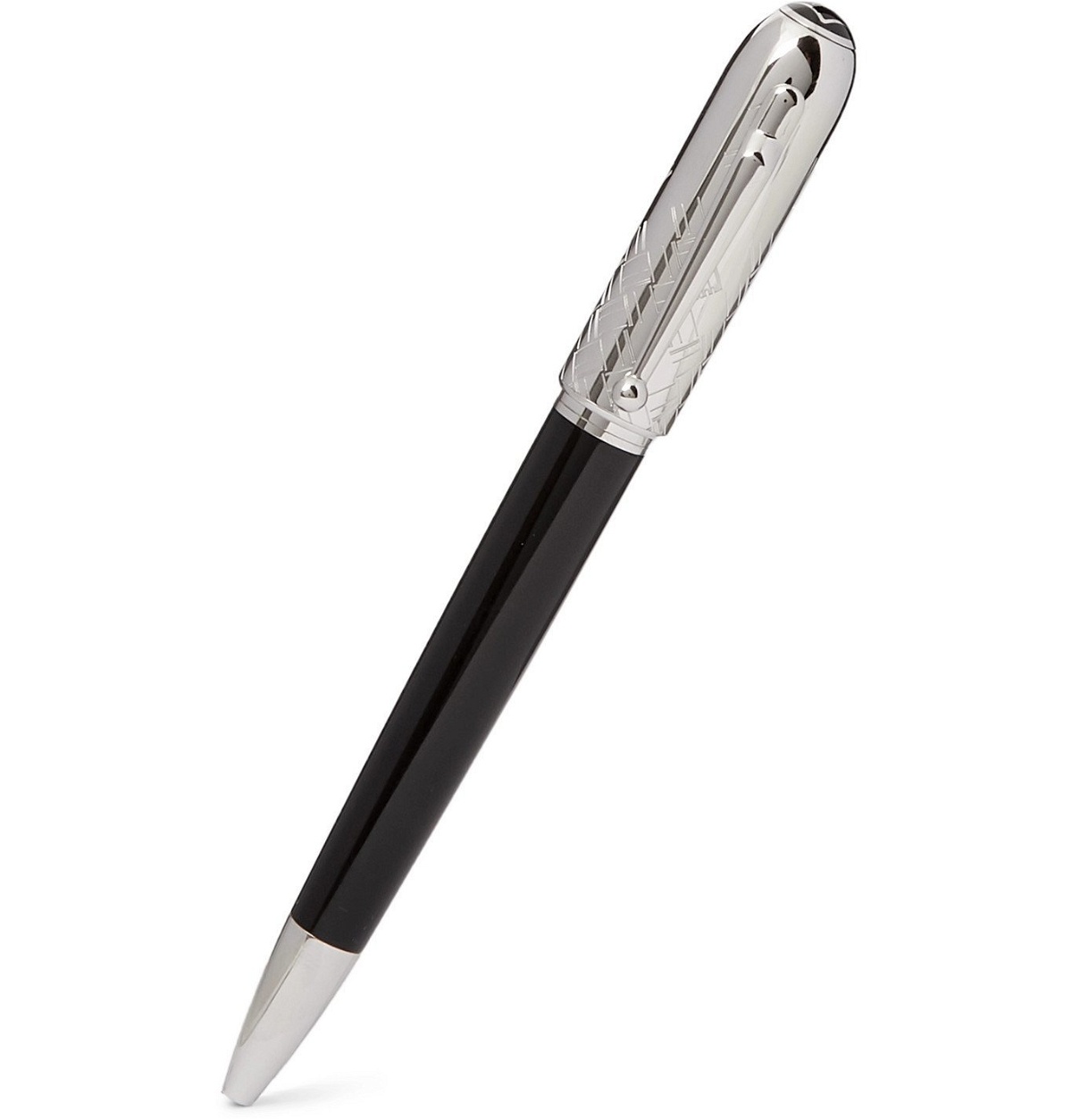 Photo: Dunhill - Sidecar Abstract Longtail Palladium-Plated Rollerball Pen - Black