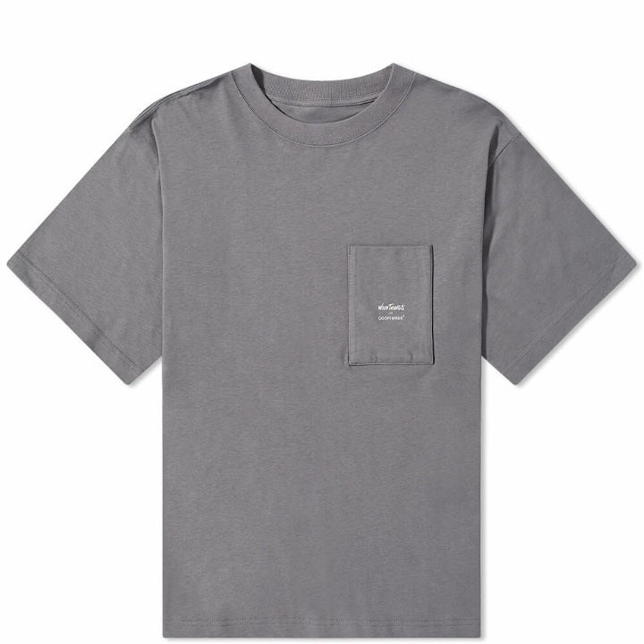 Photo: GOOPiMADE x WildThings Graphic Pocket T-Shirt in Lava Smoke