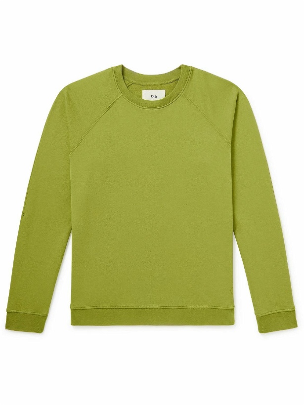 Photo: Folk - Rivet Cotton-Jersey Sweatshirt - Green