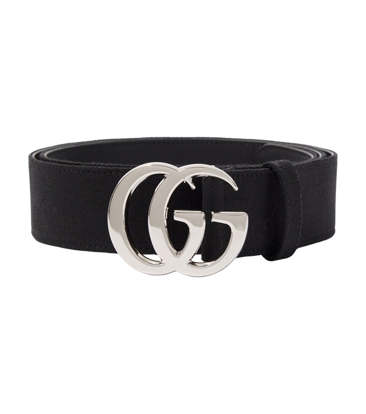 Photo: Gucci Flat Marmont GG Canvas belt