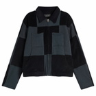 Les Tien Men's Patchwork Utility Jacket in Faded Black
