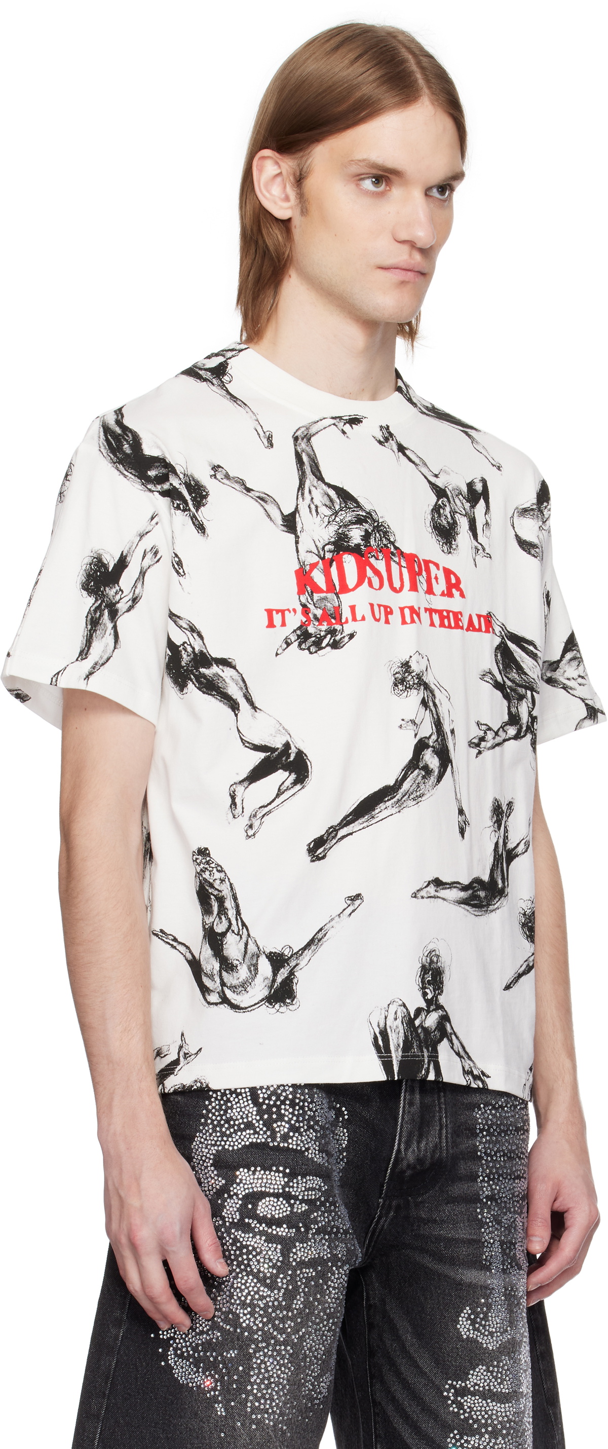 KidSuper White Trapeze Women All Over Print T-shirt