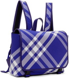 Burberry Kids Blue Check Messenger Backpack