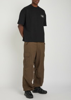 Kidwest Script Logo-print Cotton T-shirt Black