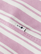 NN07 - Miyagi Camp-Collar Striped TENCEL and Linen-Blend Shirt - Pink