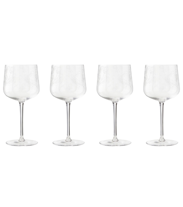 Photo: Serax Midnight Flowers Mirtillo Tea set of 4 wine glasses by Marni