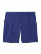 Ralph Lauren Purple label - Slim-Fit Straight-Leg Garment-Dyed Cotton-Blend Twill Shorts - Blue