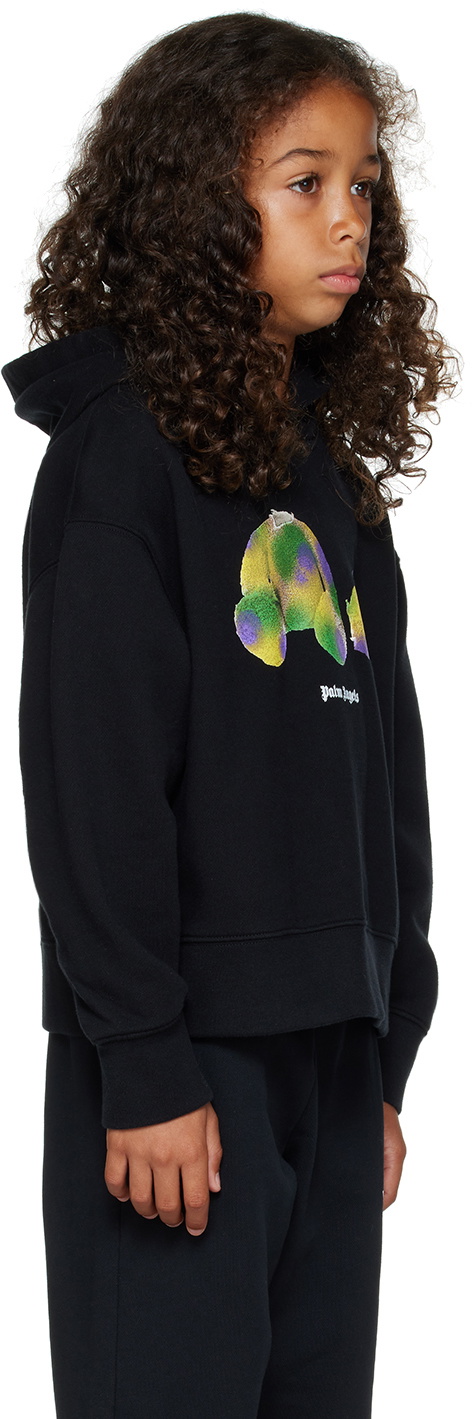 Palm Angels Kids Black Bear Hoodie