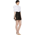 Valentino Black Ruffle Band Miniskirt