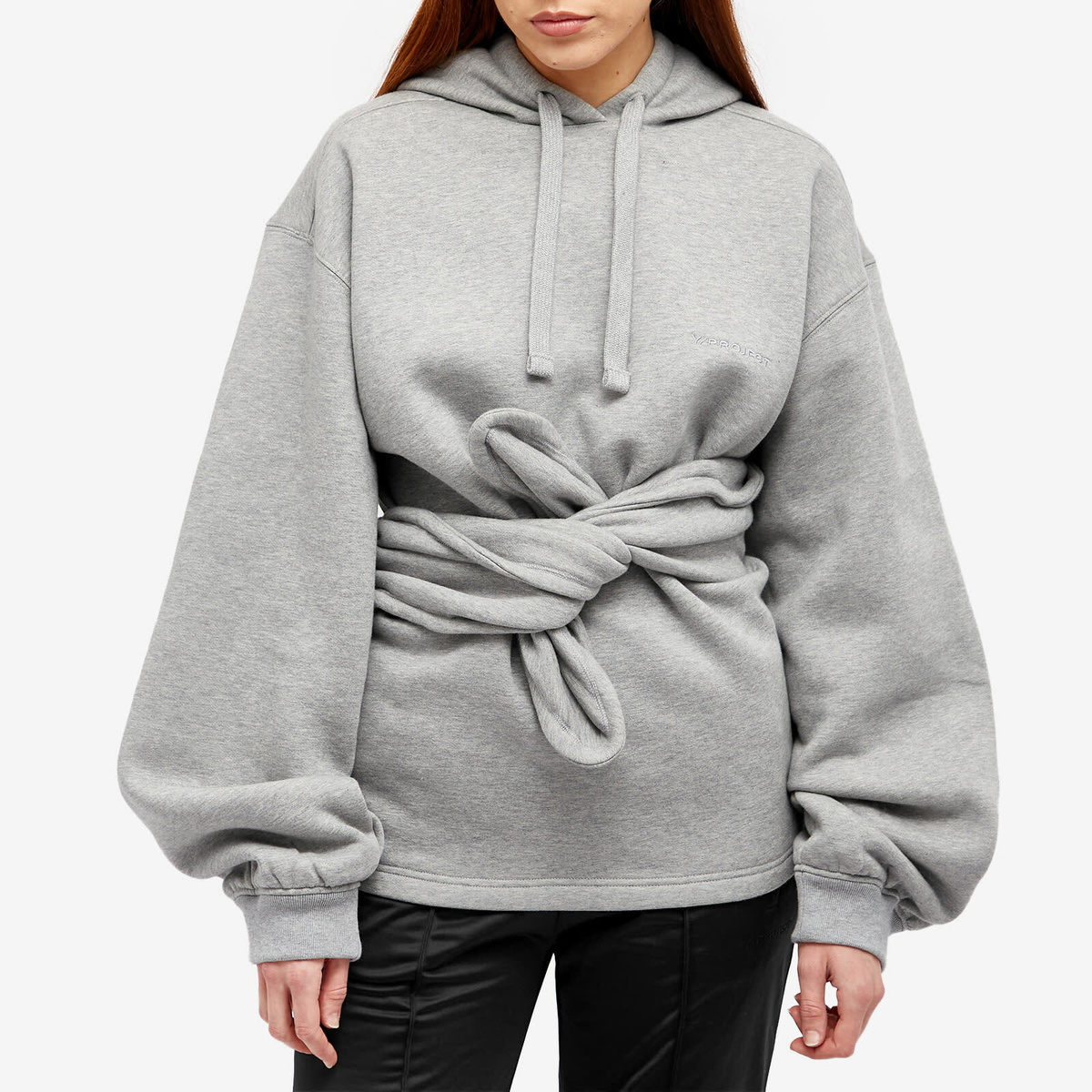 Y-Project Women's WIRE WRAP HOODIE in Grey Y/Project