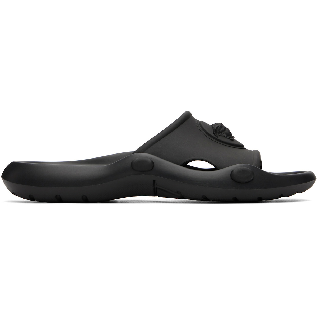Versace Black Medusa Rubber Slides