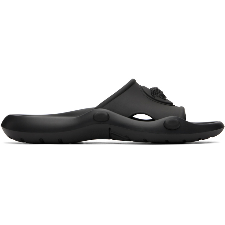 Photo: Versace Black Medusa Rubber Slides