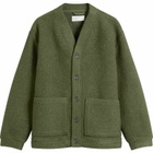 Universal Works Men's Presented by END. Wool Fleece Adv Cardigan in Olive